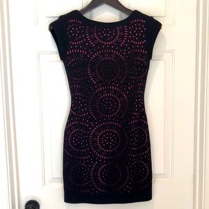 Dex Black Lasercut Dress